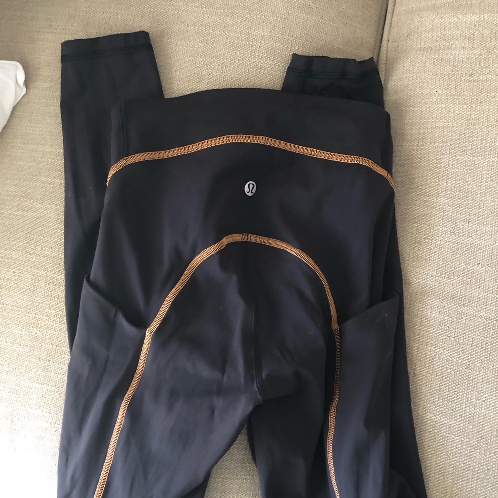 Lululemon Black Leggings with Stitching